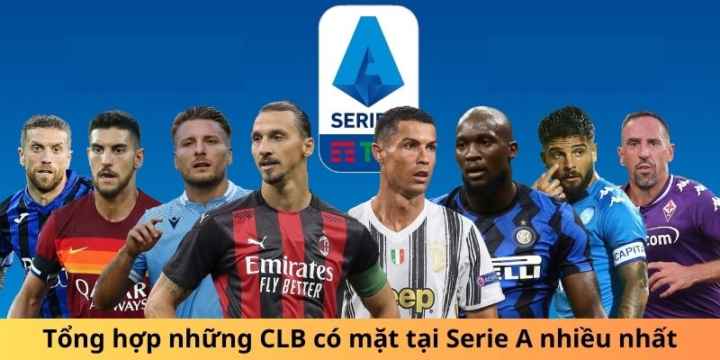 Tổng hợp những CLB có mặt tại Serie A nhiều nhất